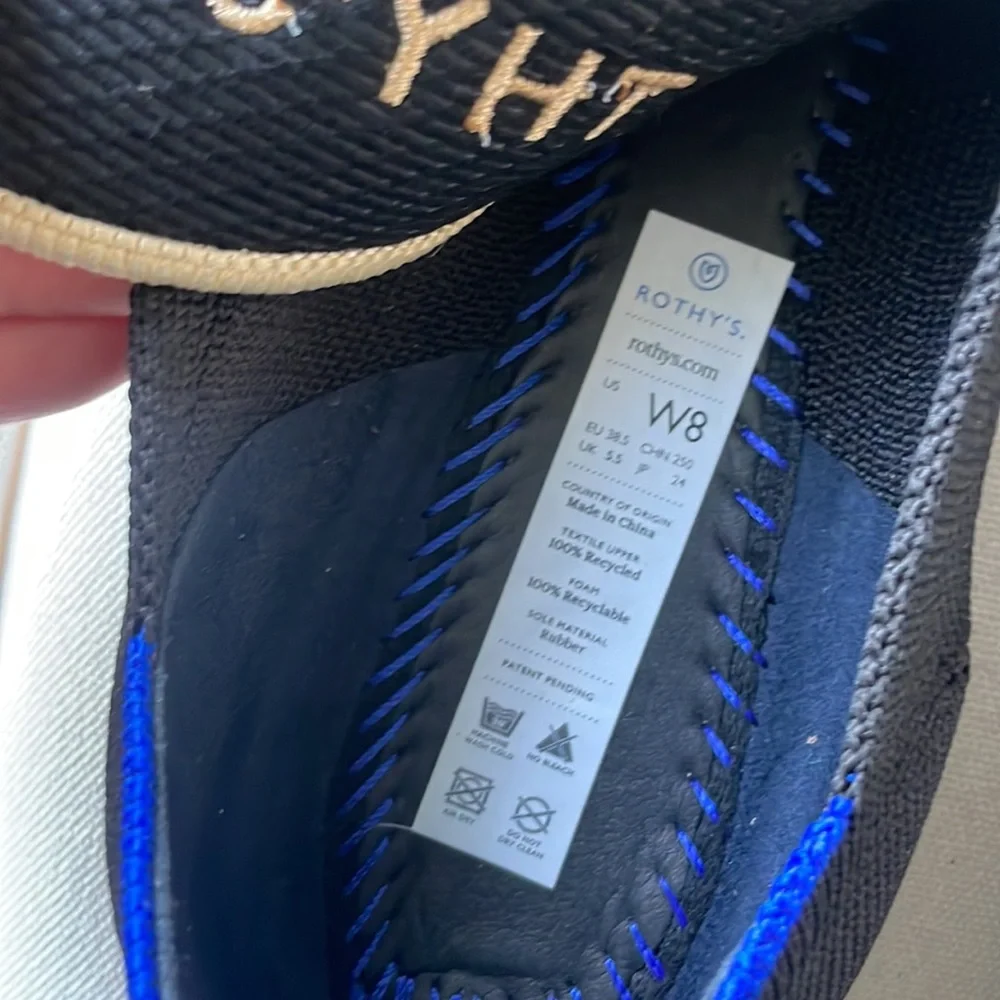 New Rothy’s Black solid Point Toe Size 8 - Picture 5 of 8